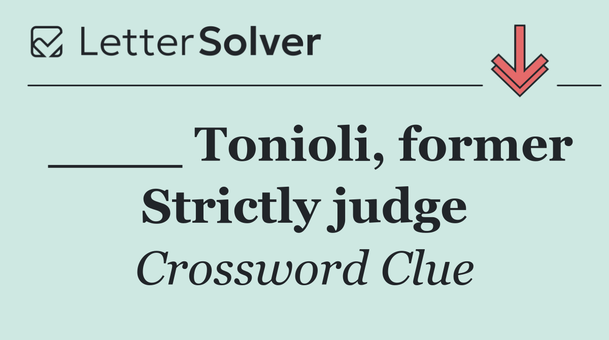 ____ Tonioli, former Strictly judge