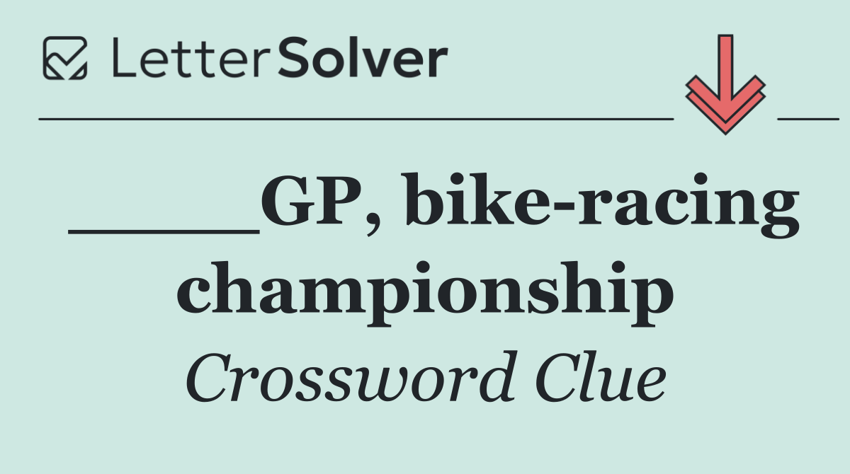 ____GP, bike racing championship