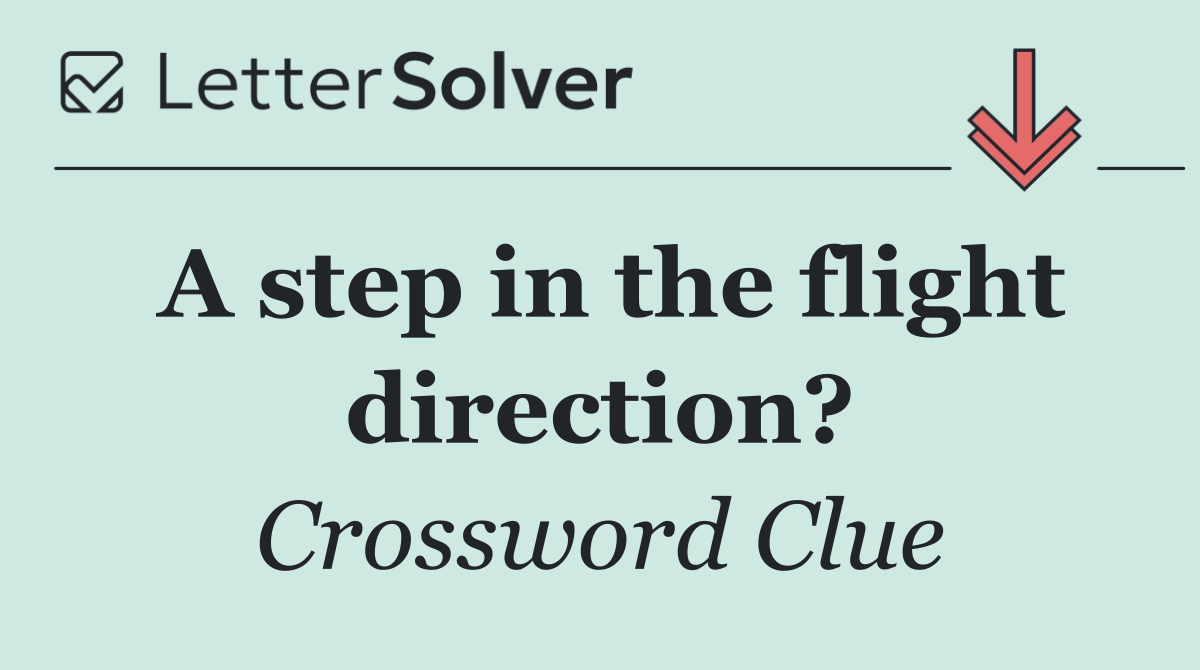 A step in the flight direction?