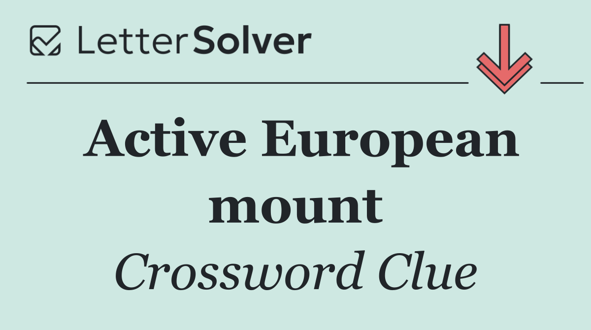 Active European mount