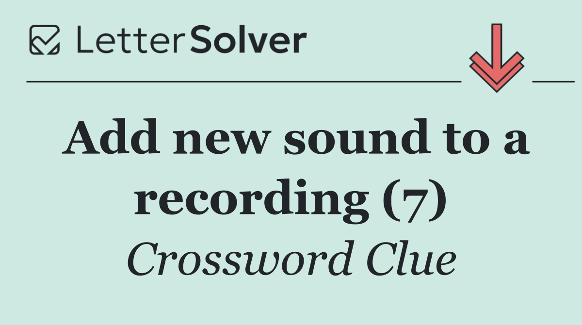 Add new sound to a recording (7)