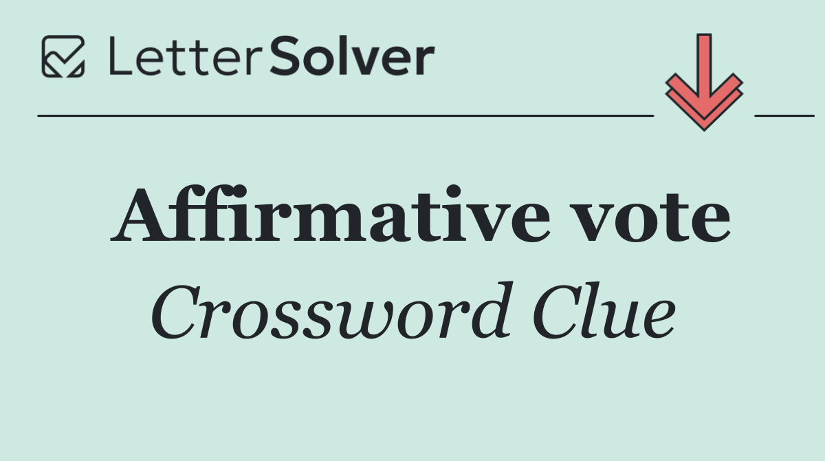Affirmative vote