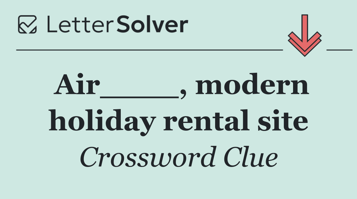 Air____, modern holiday rental site