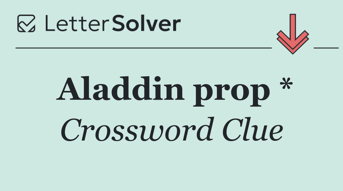 Aladdin prop *