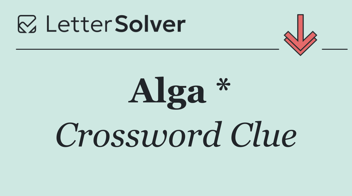 Alga *