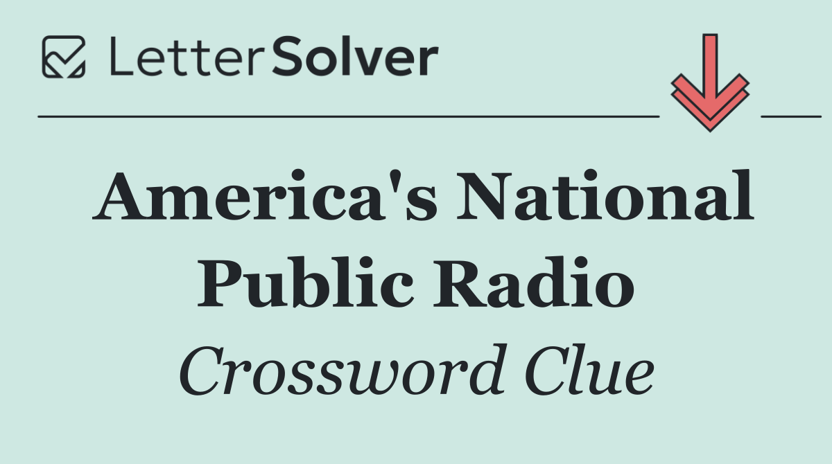 America's National Public Radio