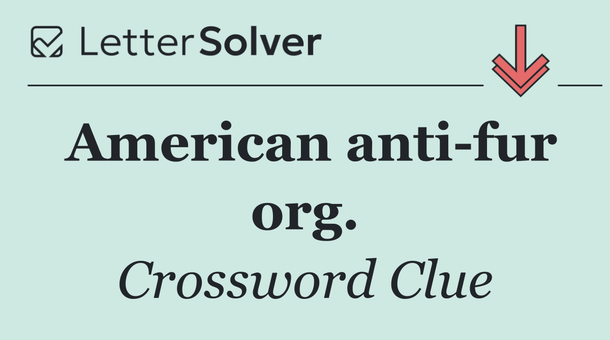 American anti fur org.