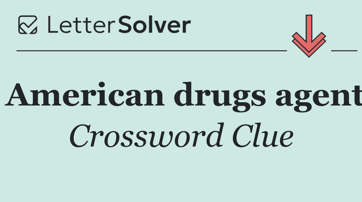 American drugs agent