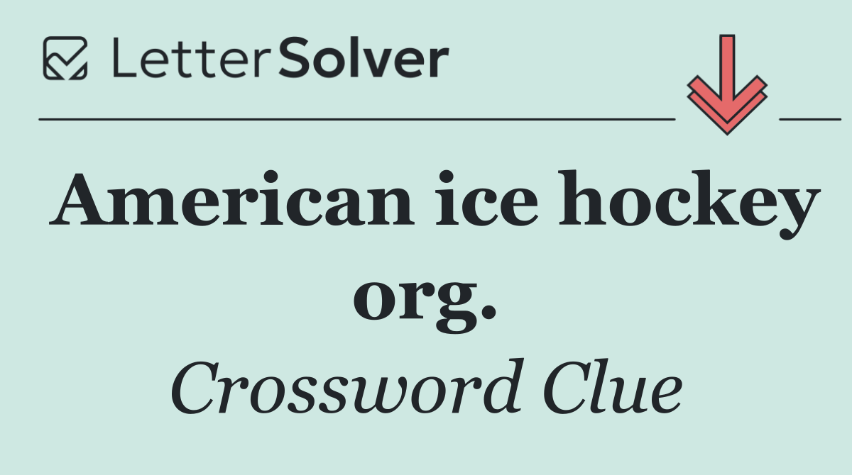 American ice hockey org.