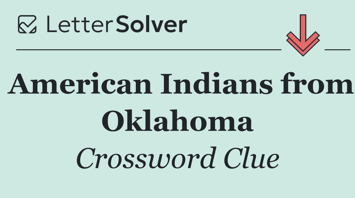 American Indians from Oklahoma