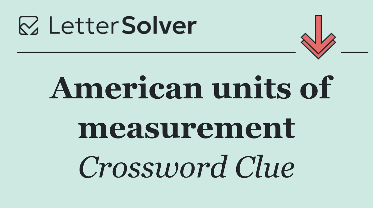 American units of measurement