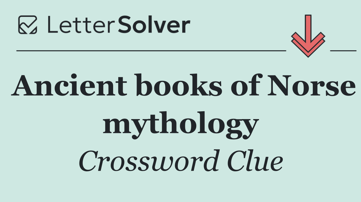Ancient books of Norse mythology