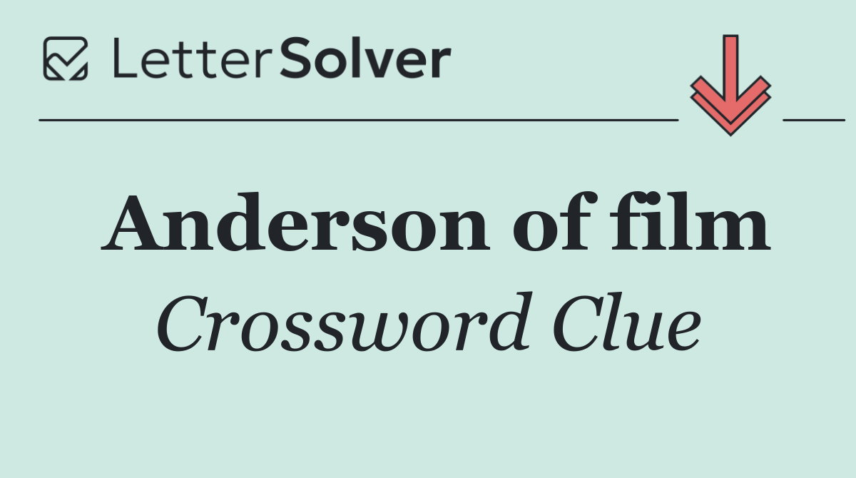 Anderson of film