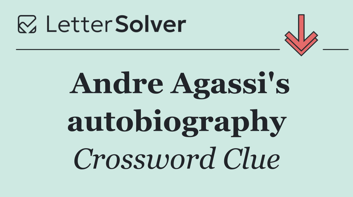 Andre Agassi's autobiography