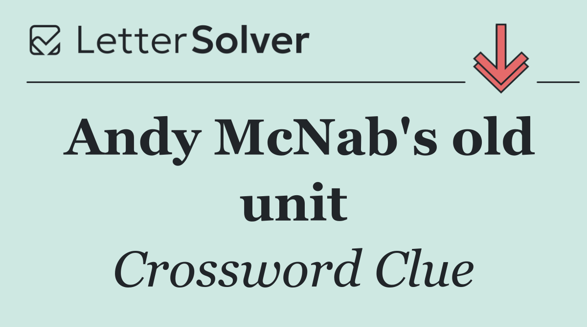 Andy McNab's old unit