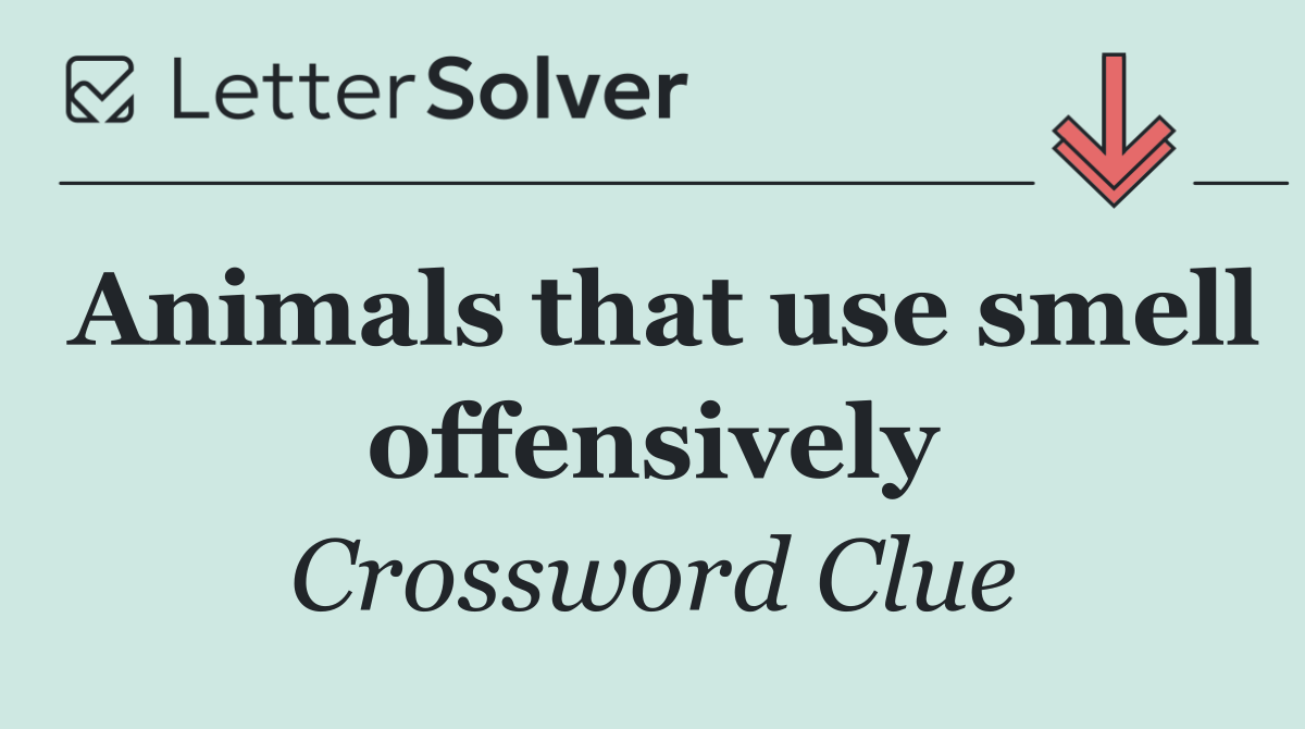 Animals that use smell offensively