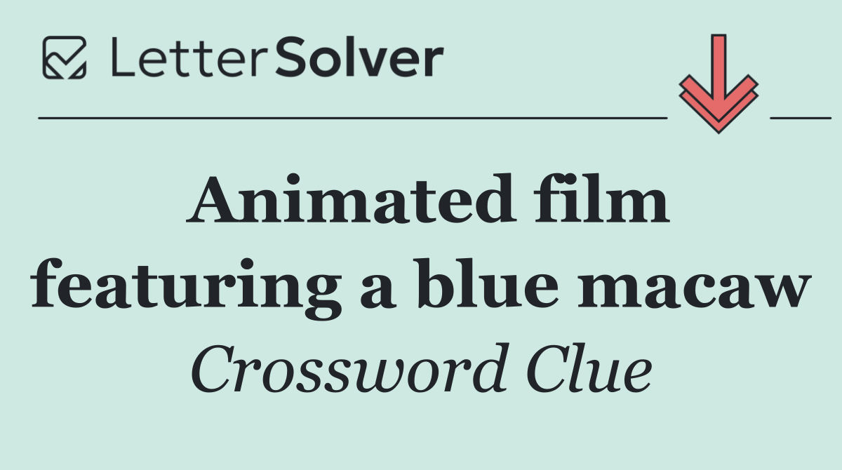 Animated film featuring a blue macaw