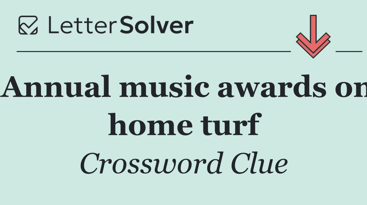 Annual music awards on home turf