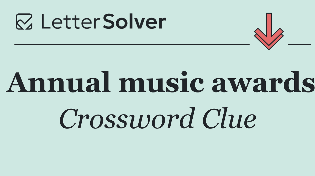 Annual music awards