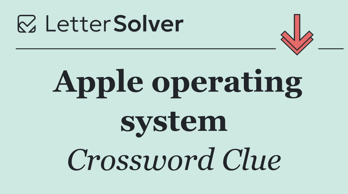 Apple operating system