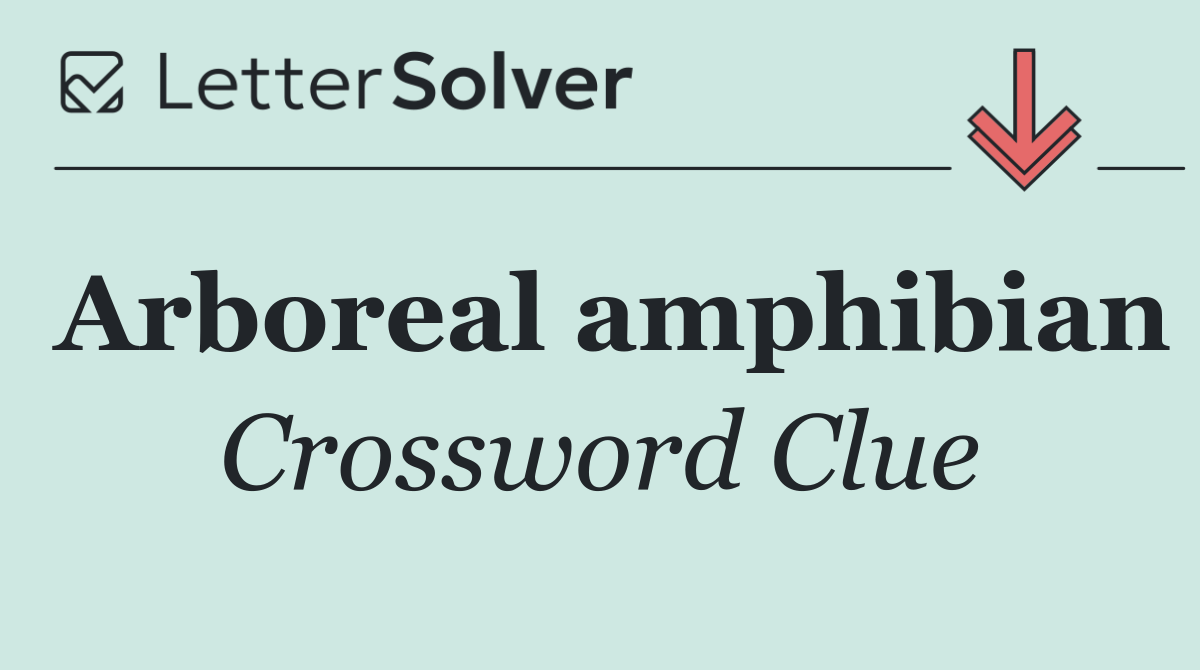 Arboreal amphibian