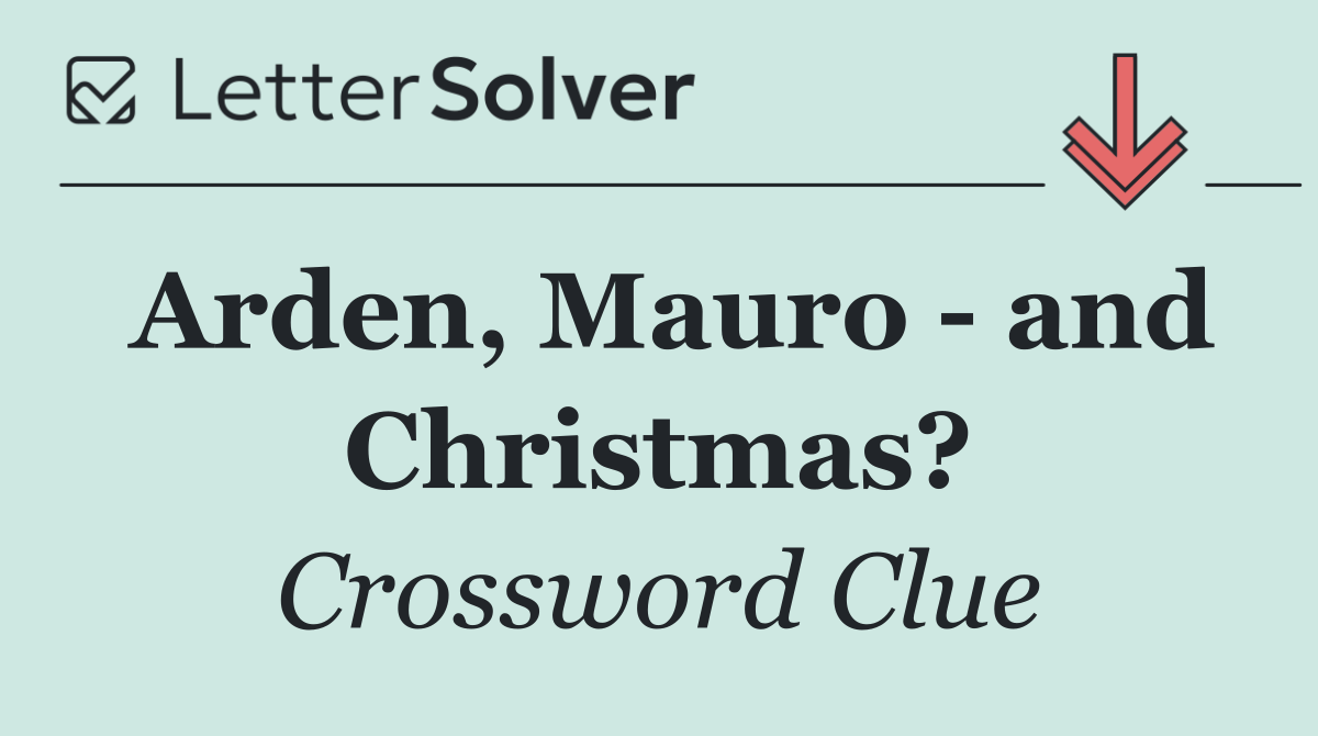 Arden, Mauro   and Christmas?