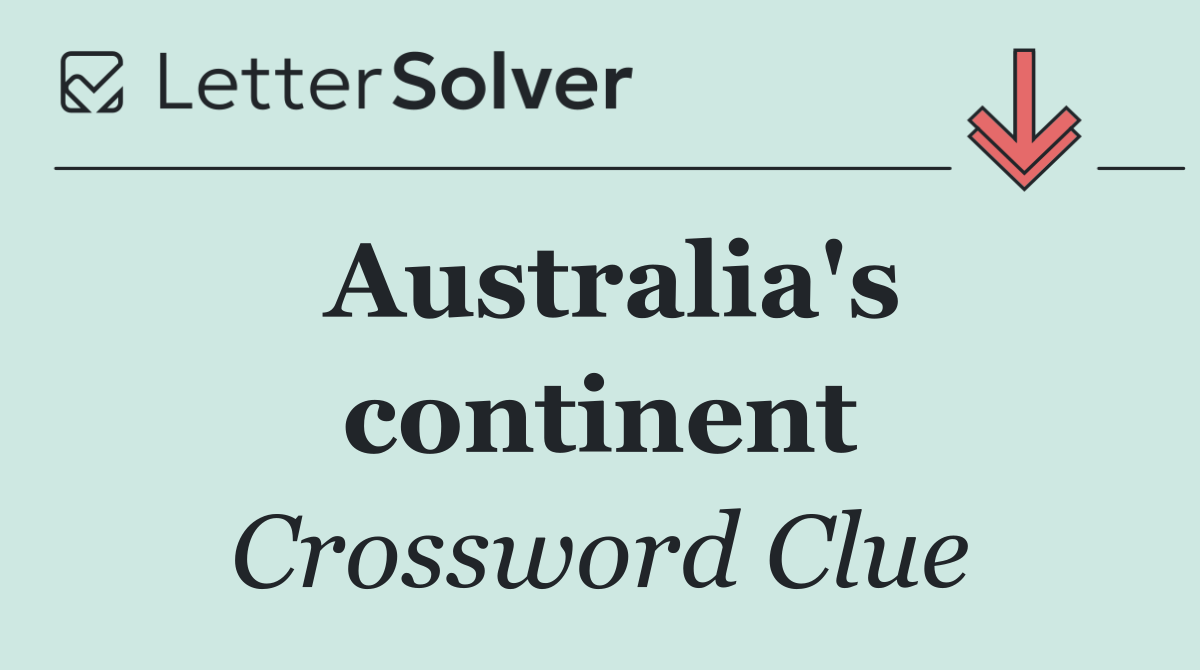 Australia's continent