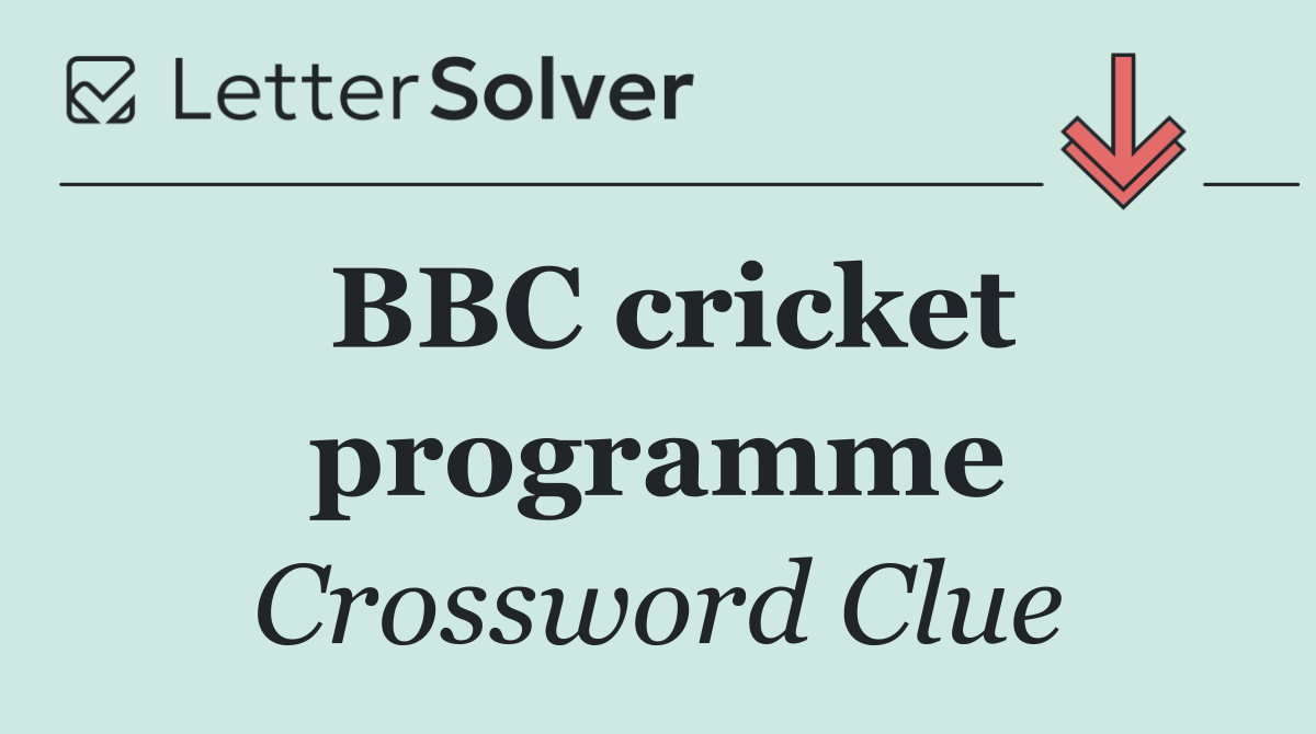 BBC cricket programme