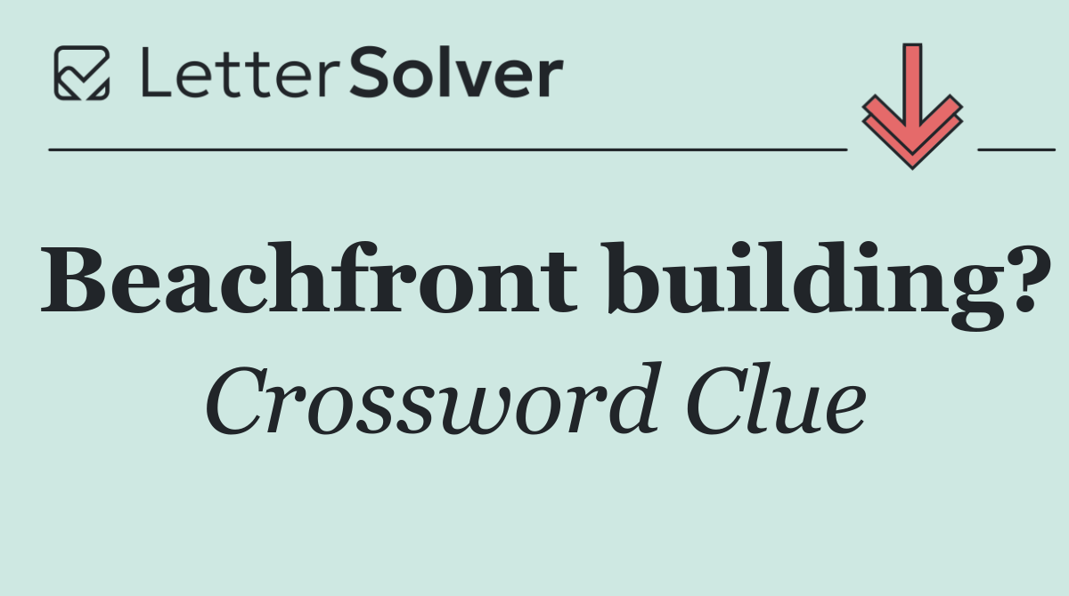 Beachfront building?
