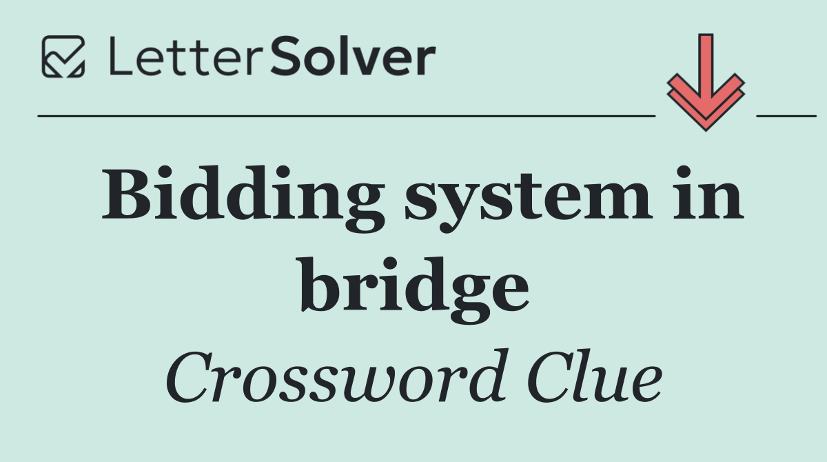 Bidding system in bridge