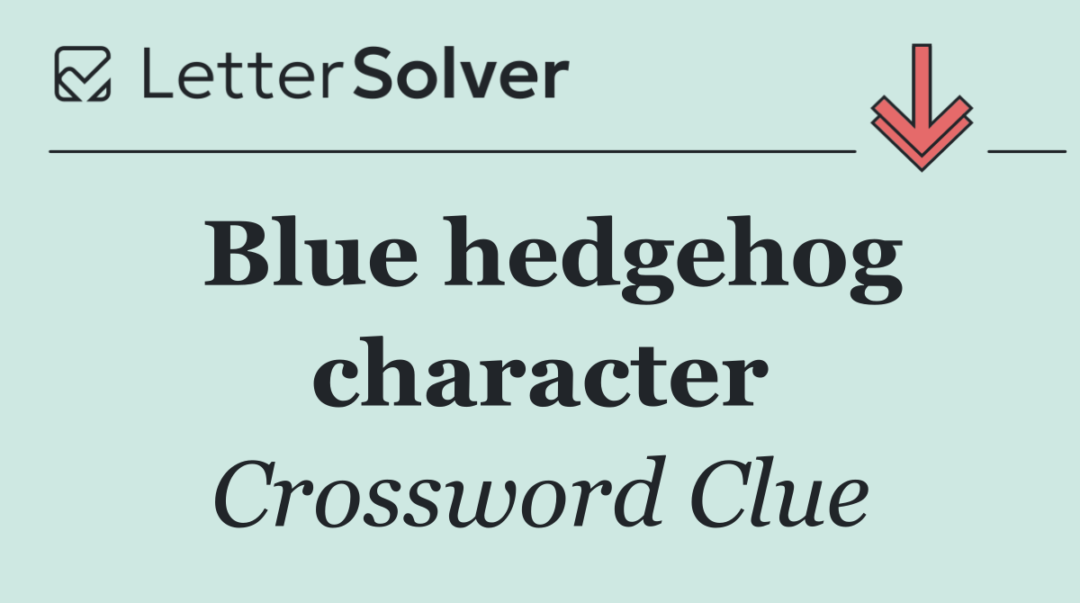 Blue hedgehog character