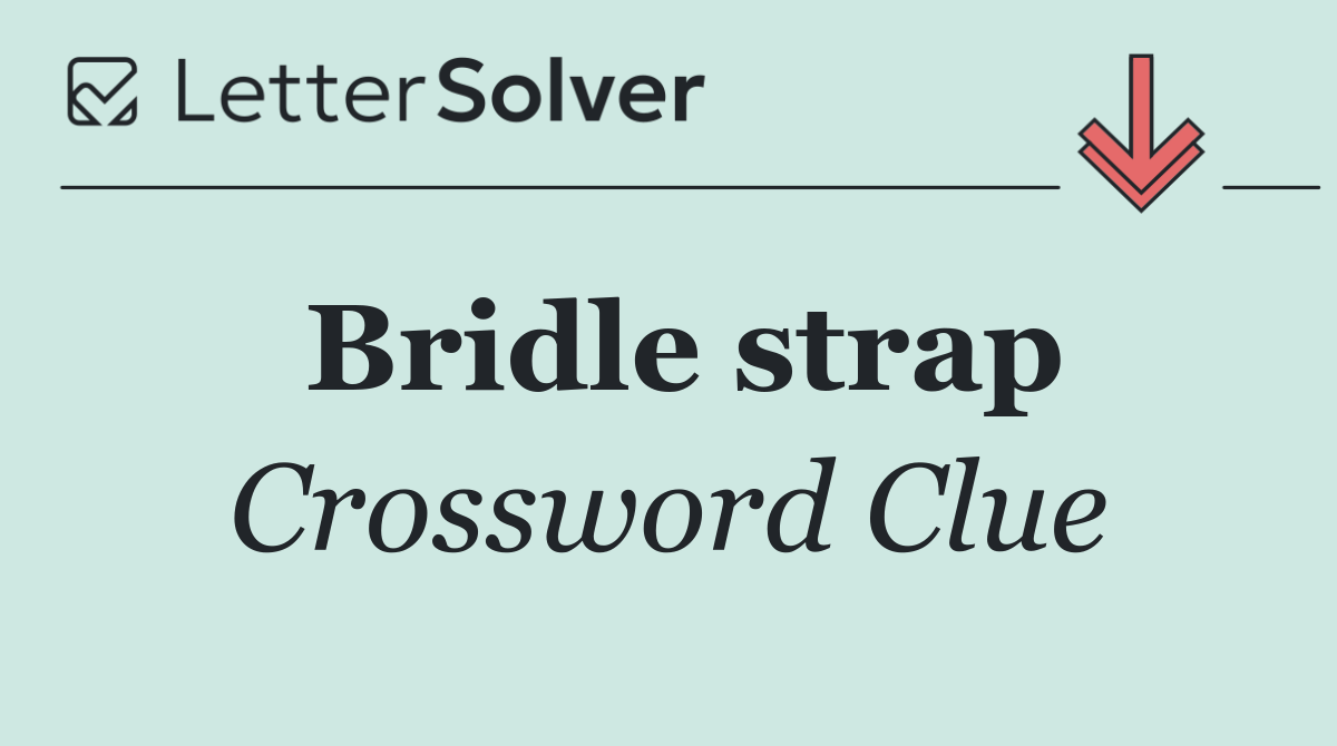 Bridle strap