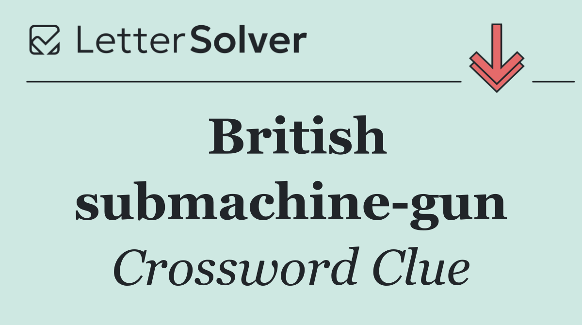 British submachine gun
