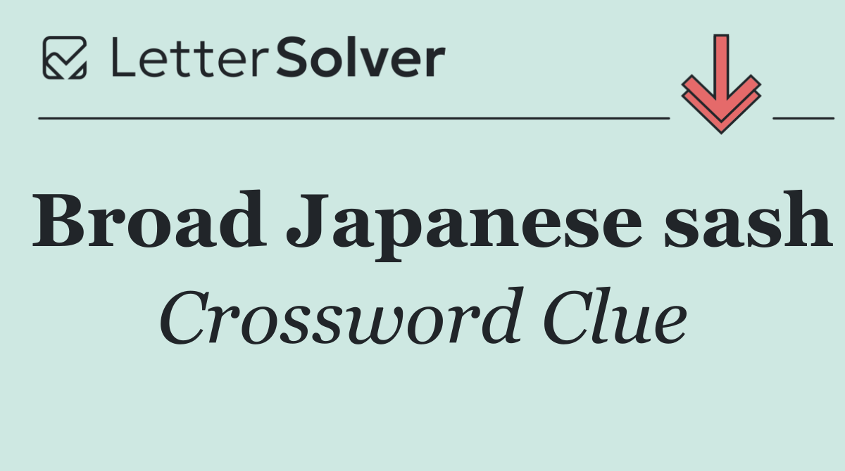 Broad Japanese sash