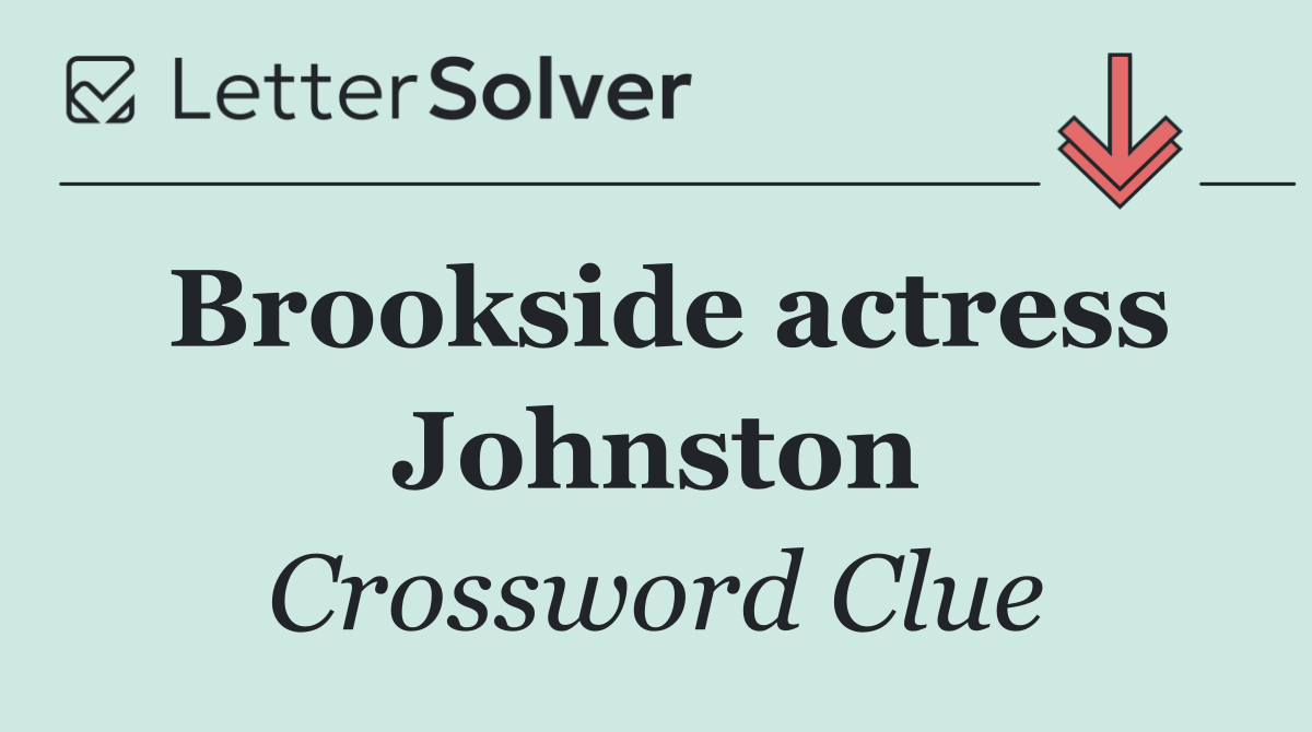 Brookside actress Johnston