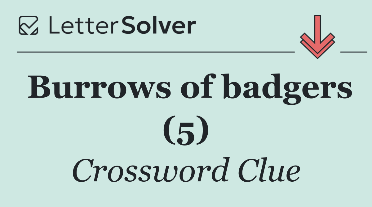 Burrows of badgers (5)