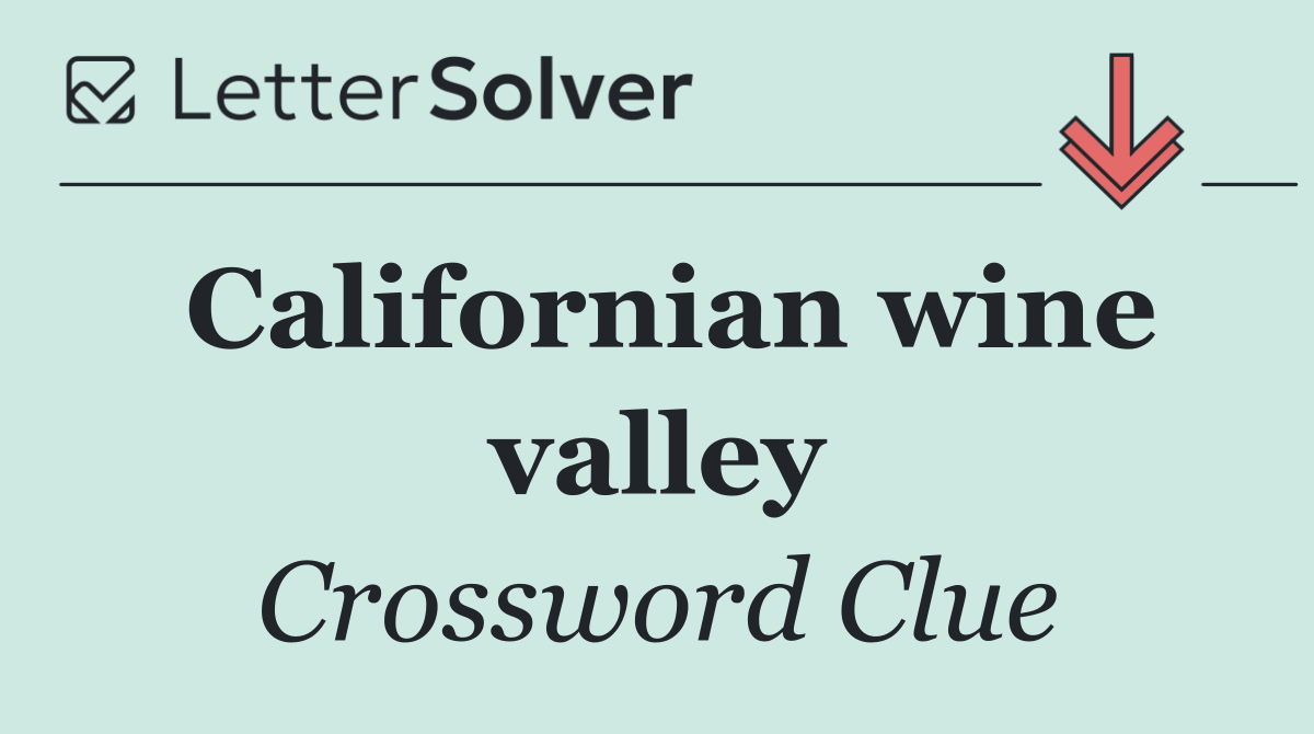 Californian wine valley