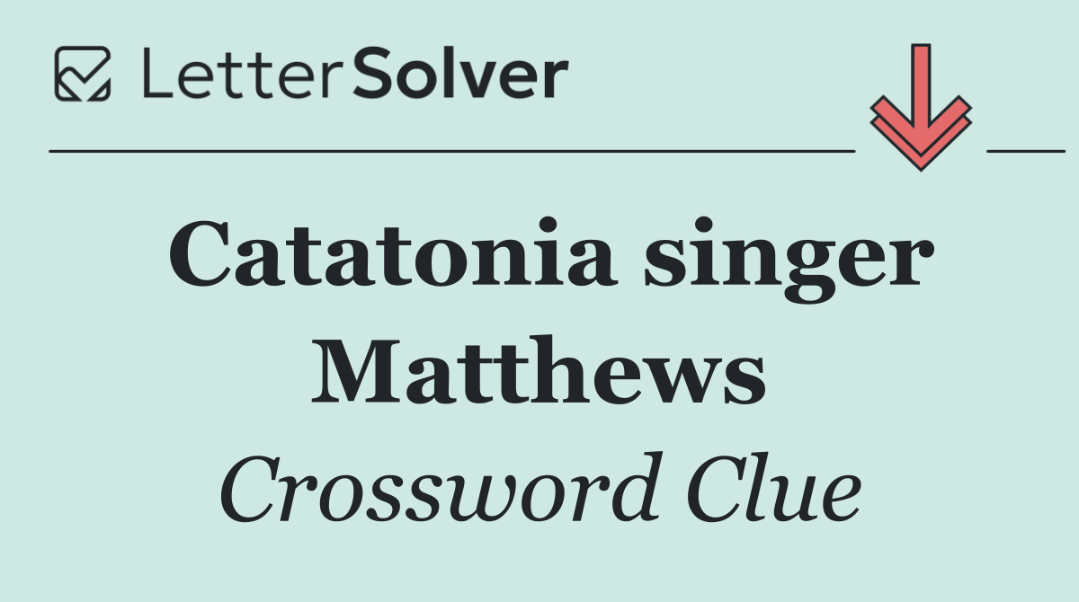 Catatonia singer Matthews