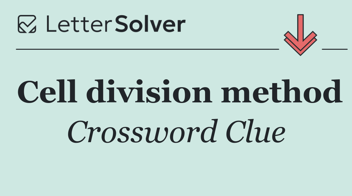 Cell division method