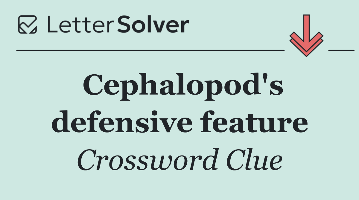 Cephalopod's defensive feature