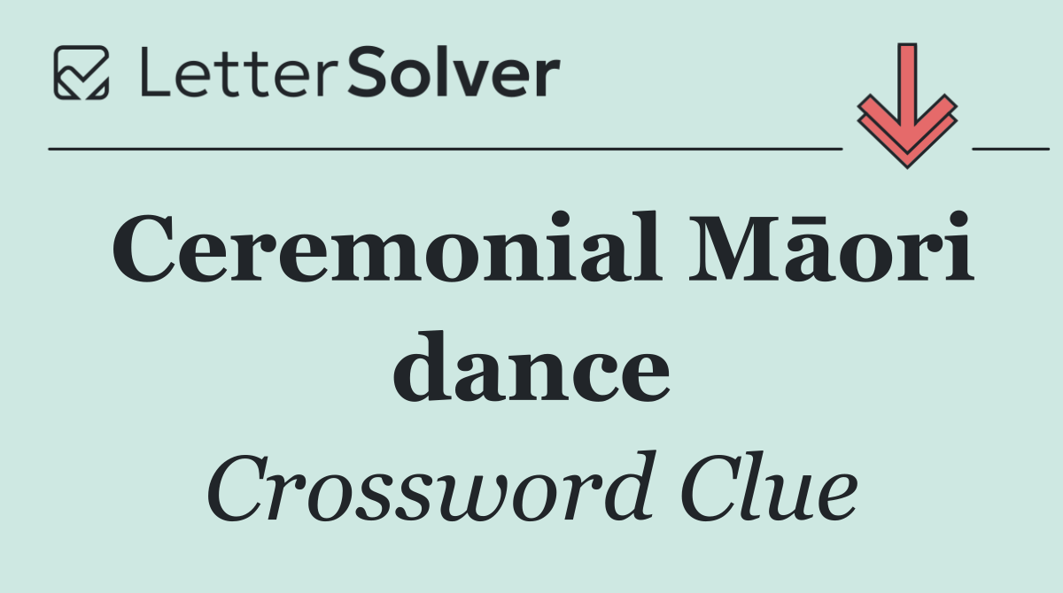 Ceremonial Māori dance