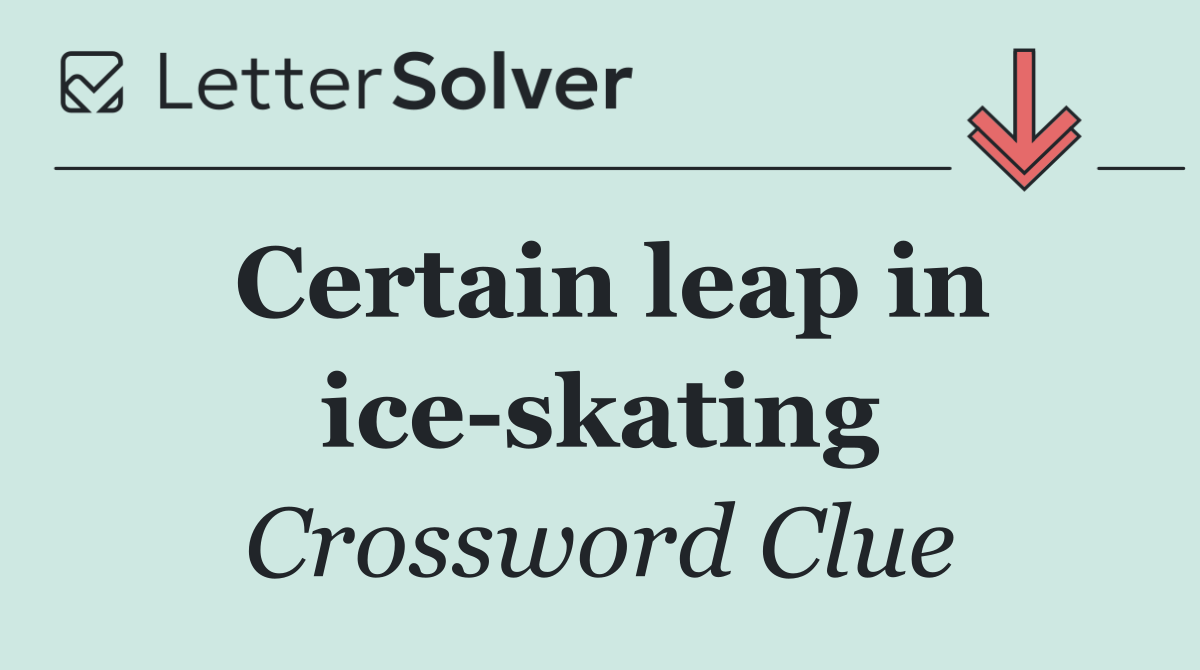 Certain leap in ice skating