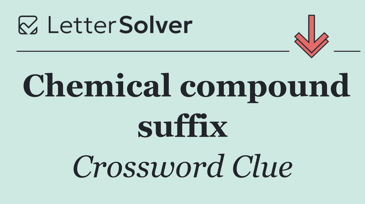 Chemical compound suffix