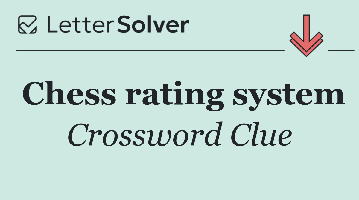 Chess rating system