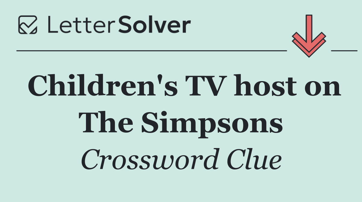 Children's TV host on The Simpsons