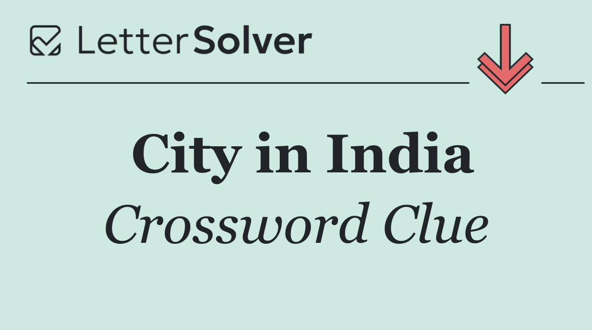City in India