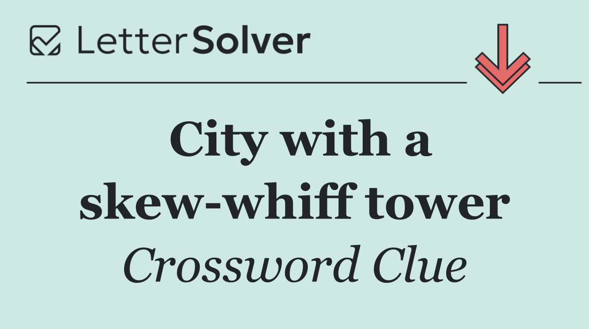 City with a skew whiff tower
