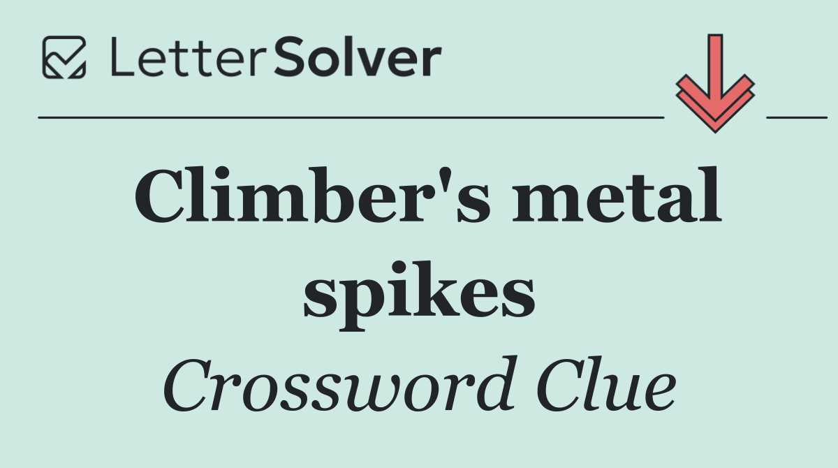 Climber's metal spikes