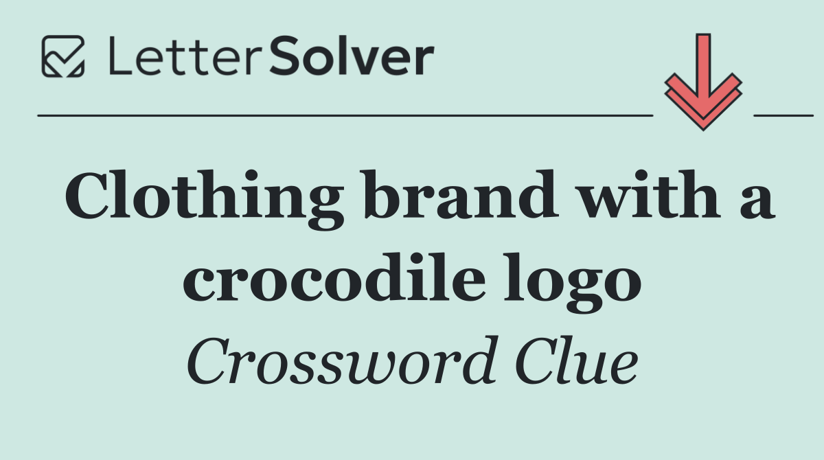 Clothing brand with a crocodile logo