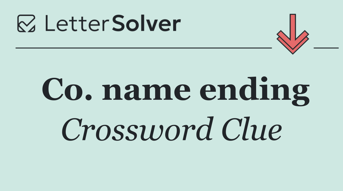 Co. name ending
